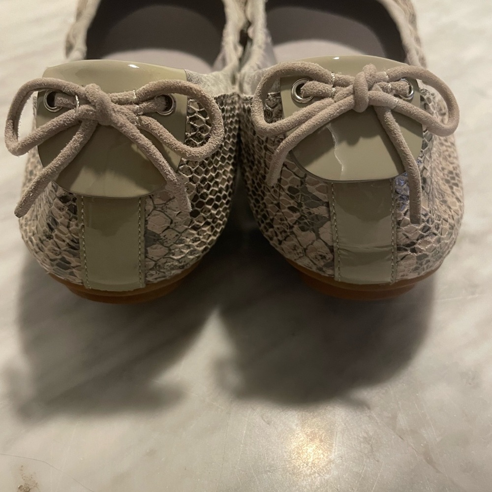 Cole Haan Women's Snakeskin Flats - Cream and Gray - Picture 2 of 6